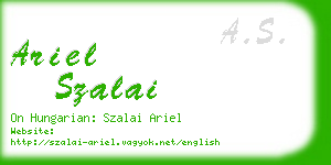 ariel szalai business card